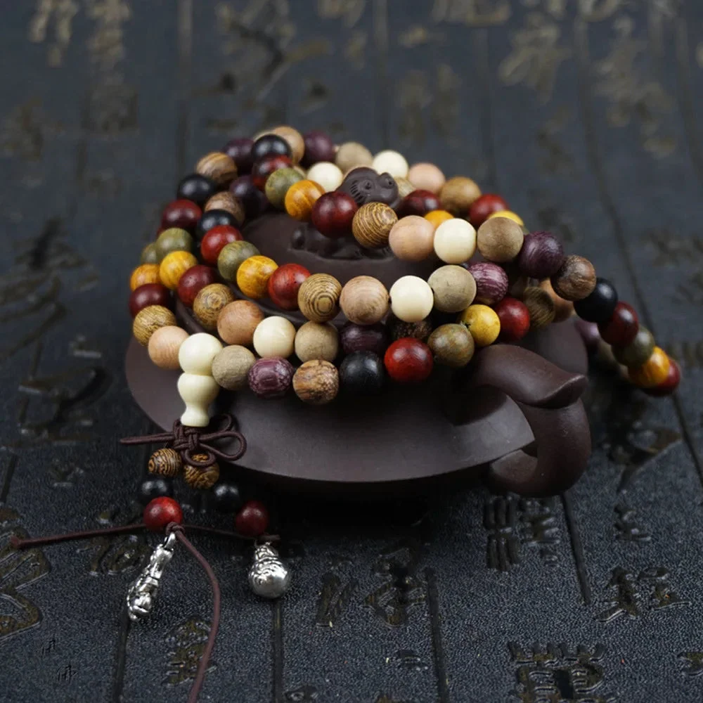 Mala Tibétain Santal - Élégance et spiritualité
