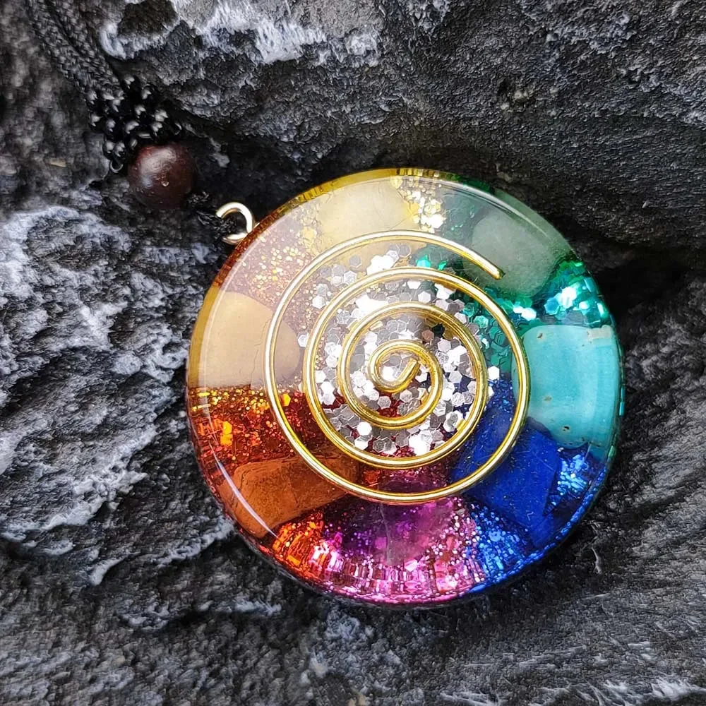 Pendentif Orgonite 7 Chakra Reiki