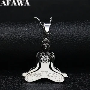 Pendentif Bouddha Acier