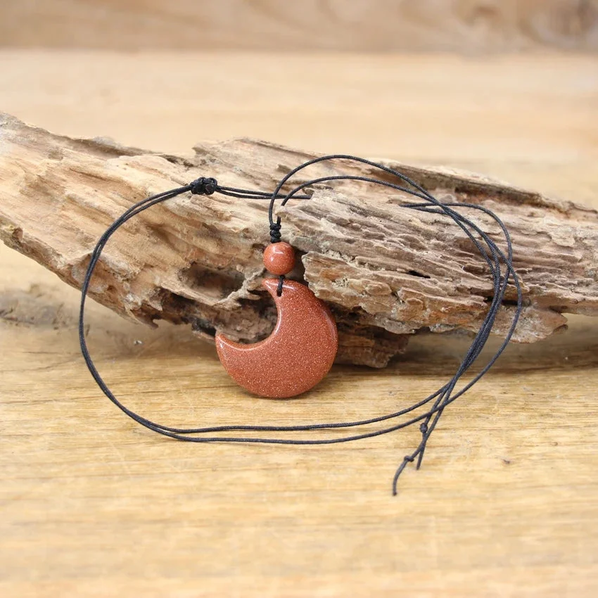 Collier Pierre Naturelle Demi-Lune