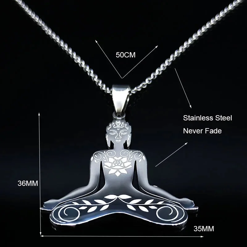 Pendentif Bouddha Acier – Image 6