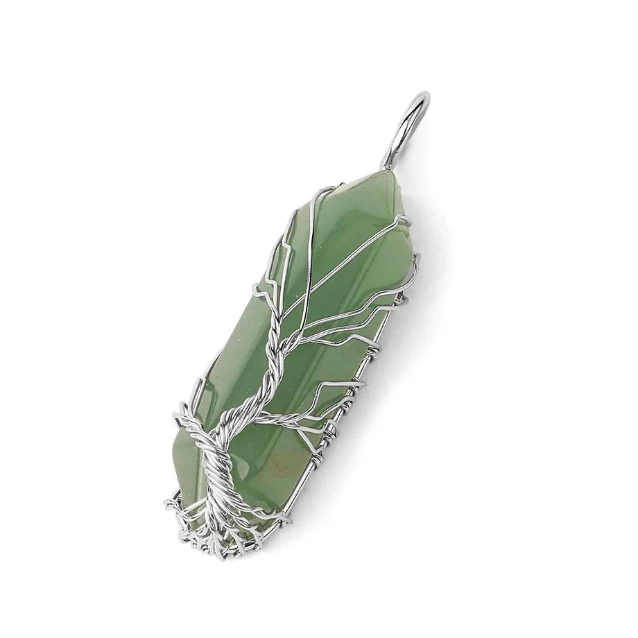 Détails du Collier en Pierre Naturelle Arbre de Vie