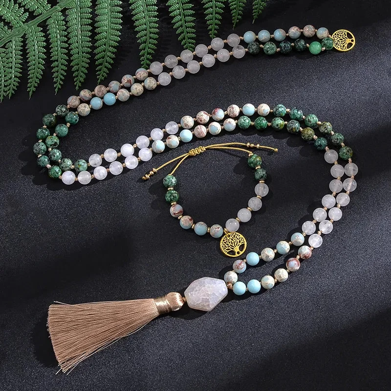 Détails du Set Collier & Bracelet en Jade