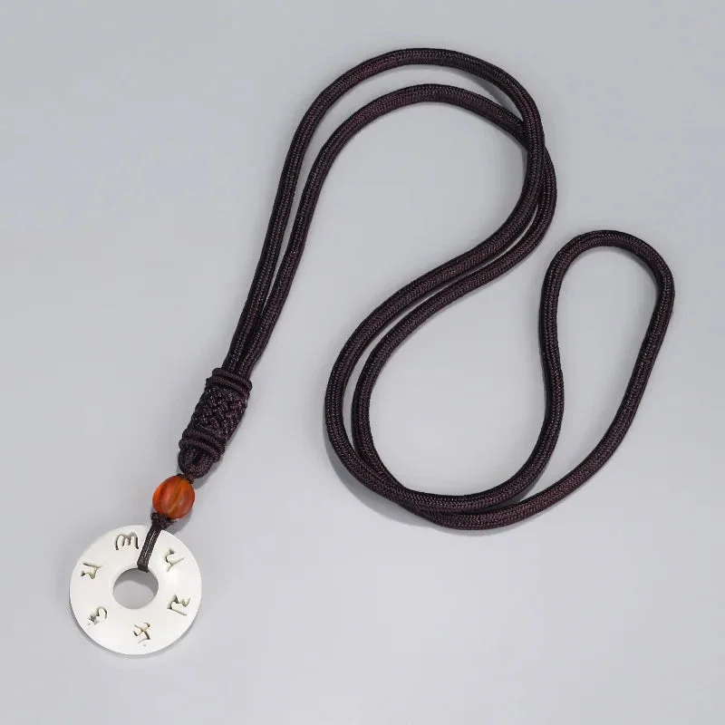 Collier Pendentif Tibétain en Ivoire