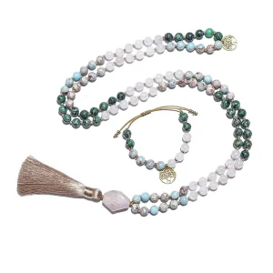 Set Collier & Bracelet pierre de jade Africaine