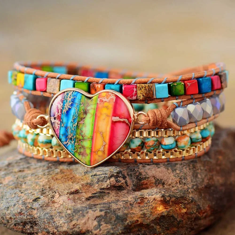 Bracelet Chakra Bohème Coeur