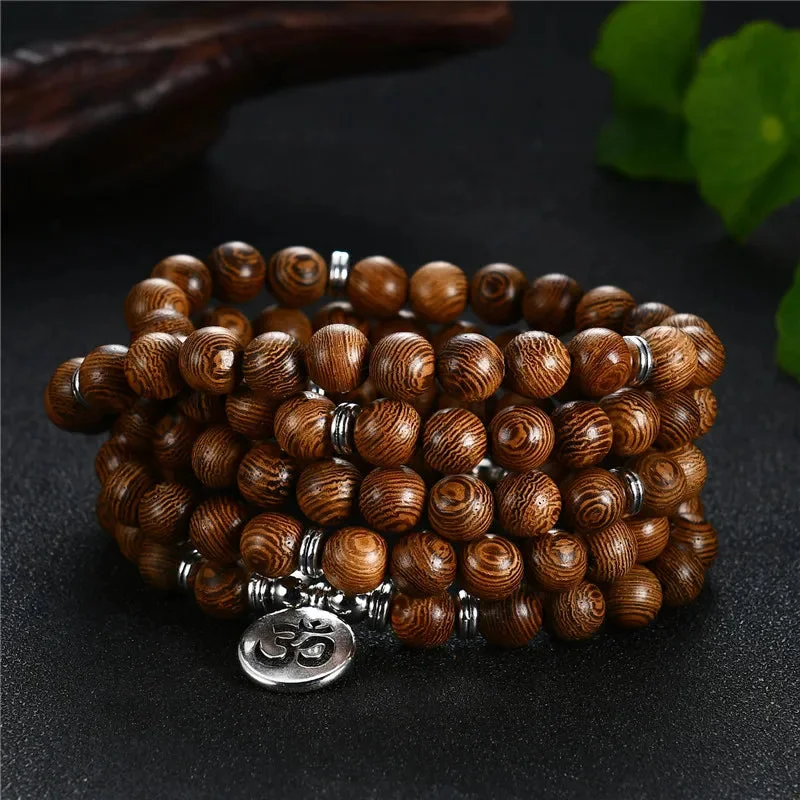 Mala Tibétain en Bois