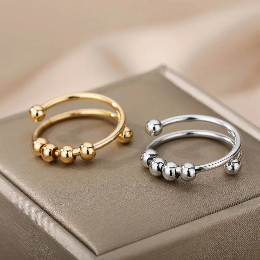 Bague Anti-Stress en Acier Inoxydable