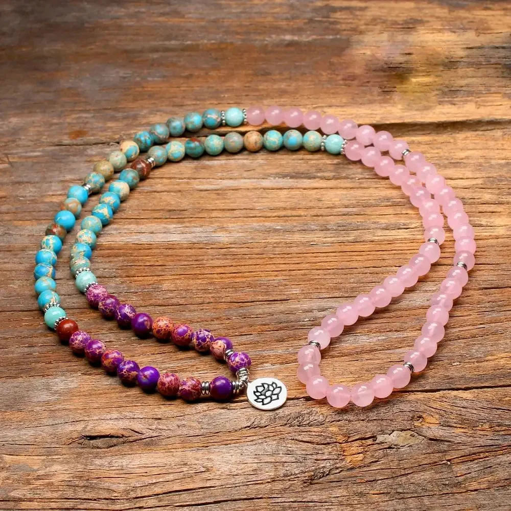 Mala Tibétain en Quartz - Détails