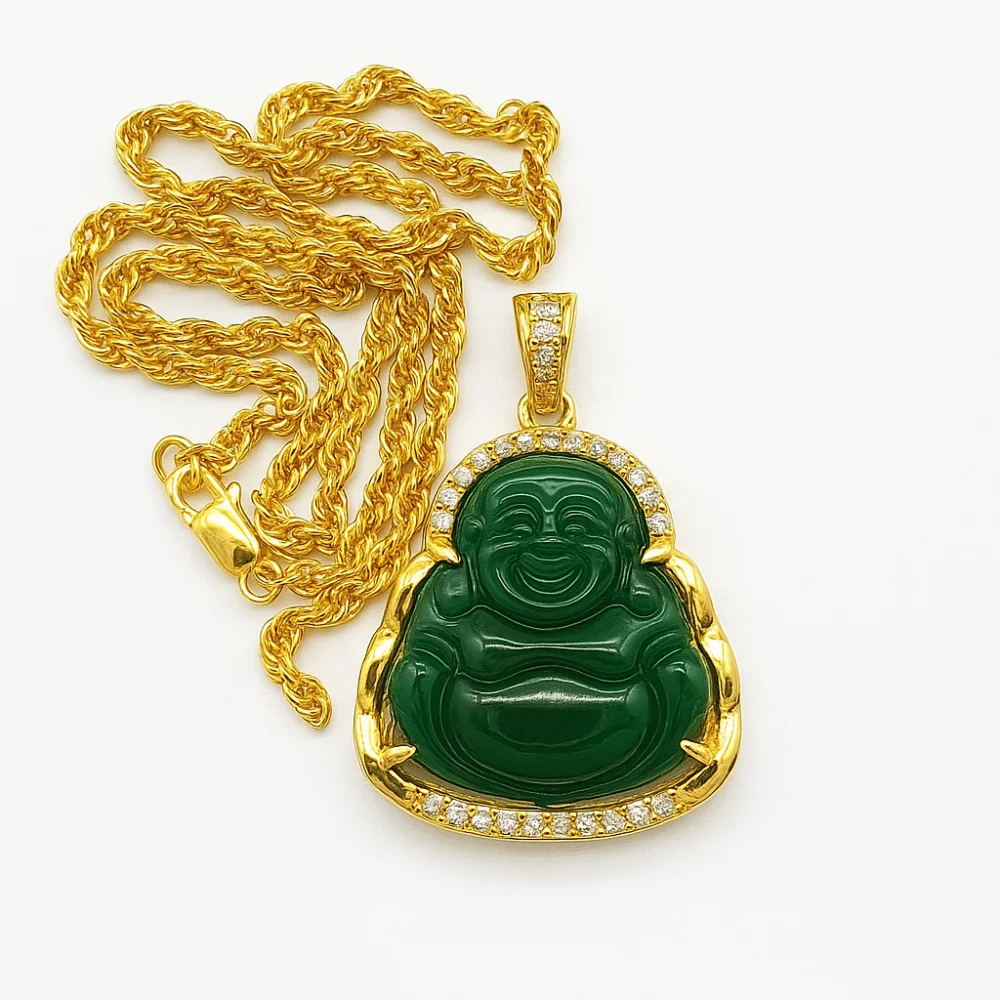 Détails du Pendentif Bouddha Jade Vert