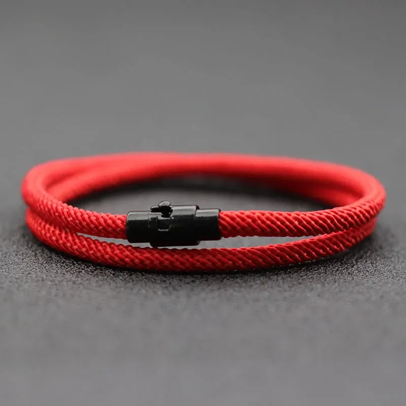 Bracelet Cordon Rouge en acier inoxydable