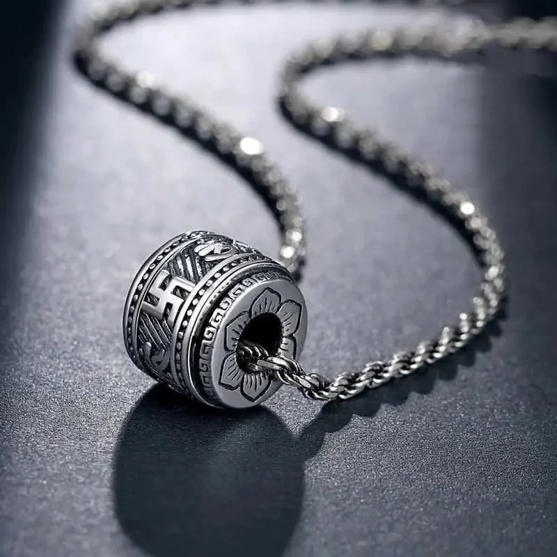 Pendentif Om Mani Padme Hum Rotatif
