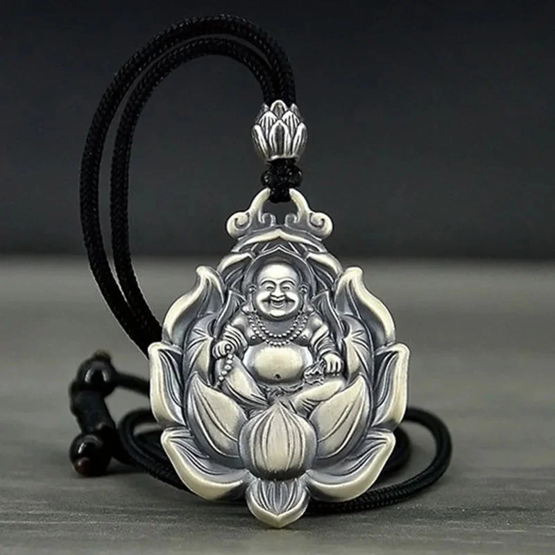 Pendentif Amulette Bouddhiste en Argent – Image 4
