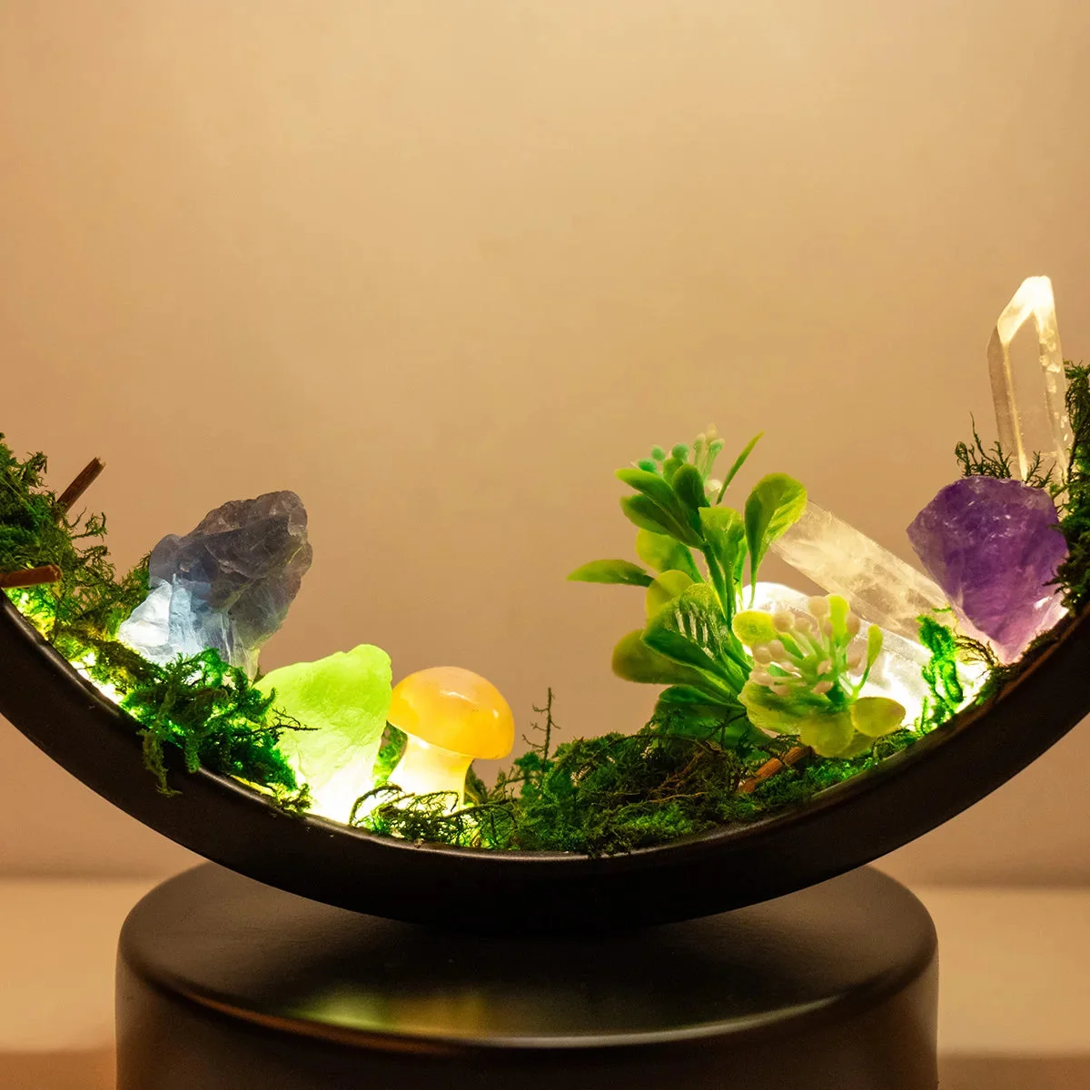Ambiance Zen avec la Lampe de Chevet Forêt de Quartz