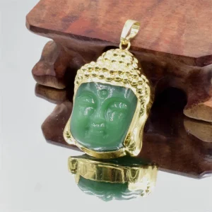 Obsidienne Pendentif Bouddha