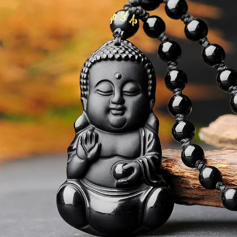 Pendentif Bébé Bouddha Noir