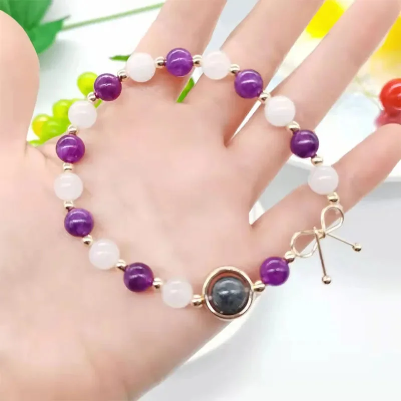 Bracelet Amincissant Améthyste & Pierre de Lune