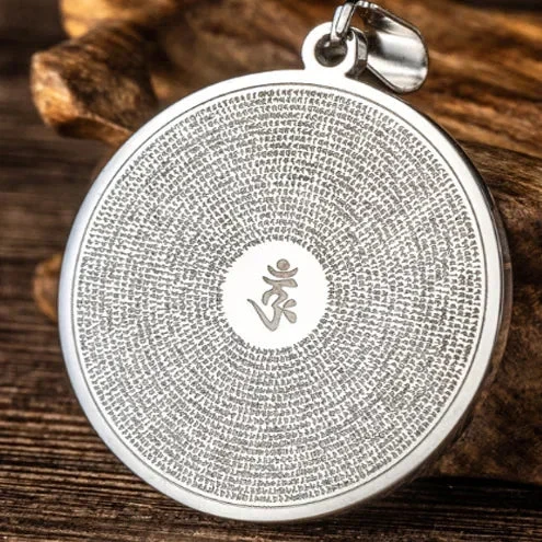 Amulette Bouddhiste Om en Argent