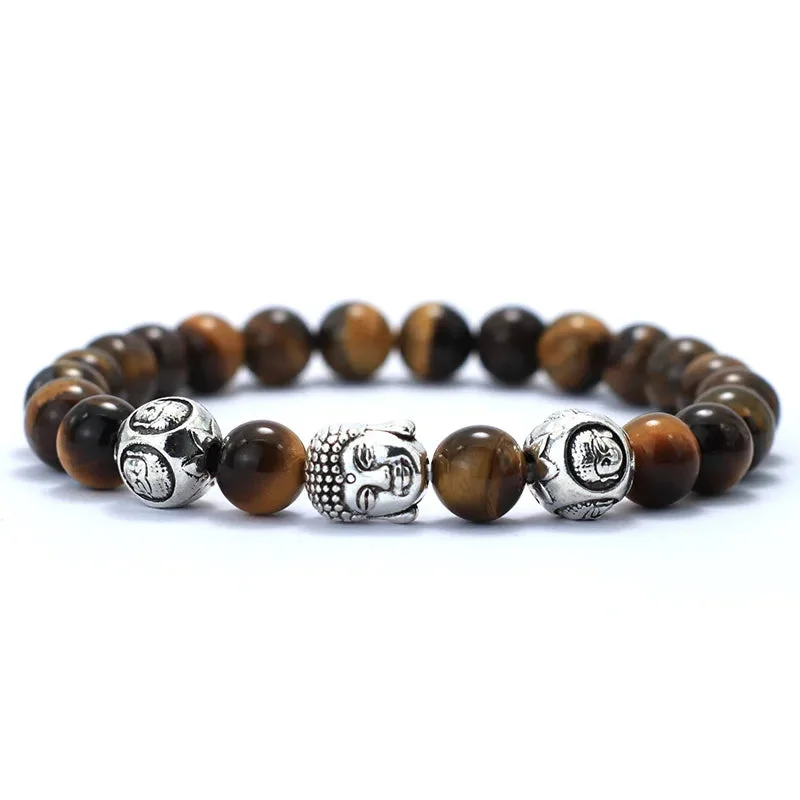Bracelet Bouddha avec pierres naturelles