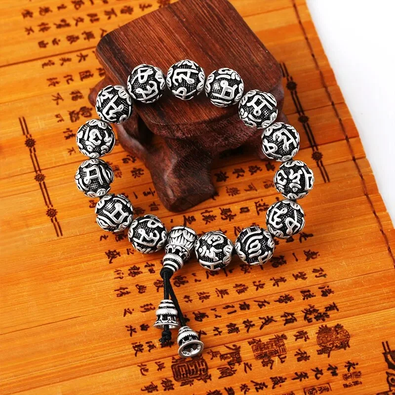 Détails du Bracelet Perles Mala Sanskrit