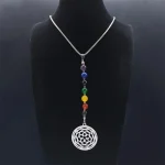Collier 7 Chakra Fleur de Lotus Femme