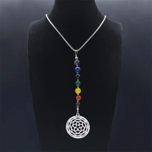 Collier 7 Chakra Fleur de Lotus Femme