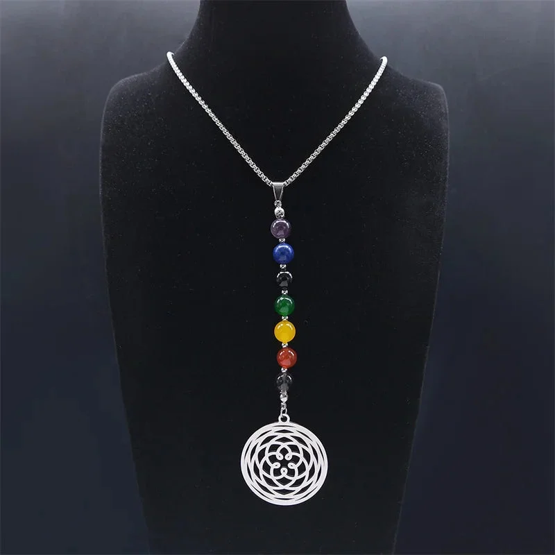 Collier 7 Chakra Fleur de Lotus Femme