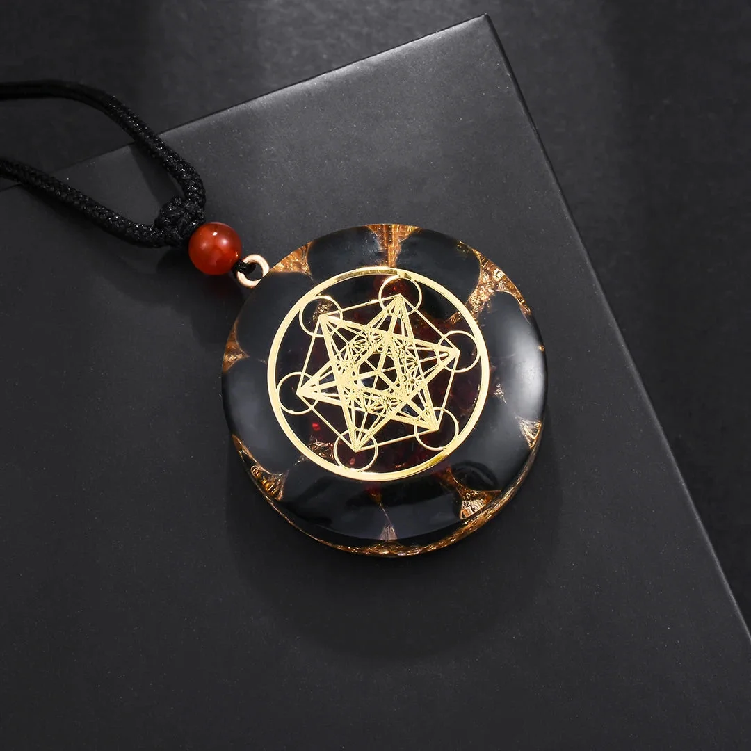 Pendentif en obsidienne Métatron