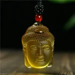 Pendentif Bouddha en Citrine