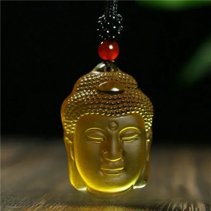 Pendentif Bouddha en Citrine