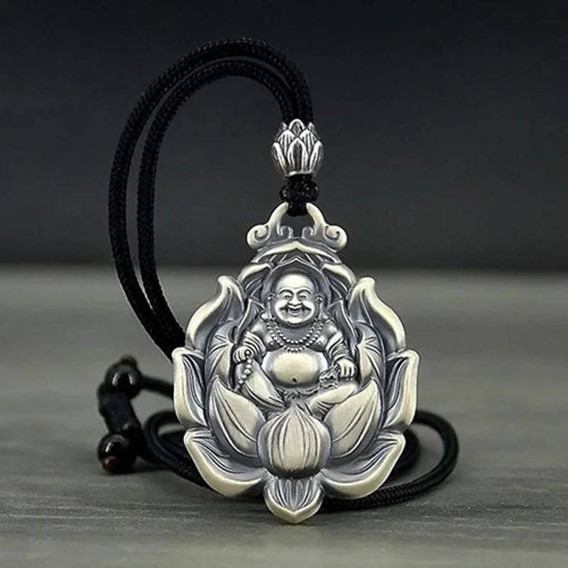 Pendentif Amulette Bouddhiste en Argent – Image 2
