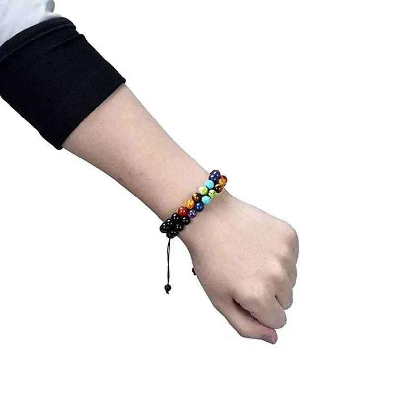 Bracelet Chakra Pierre Guérison en utilisation