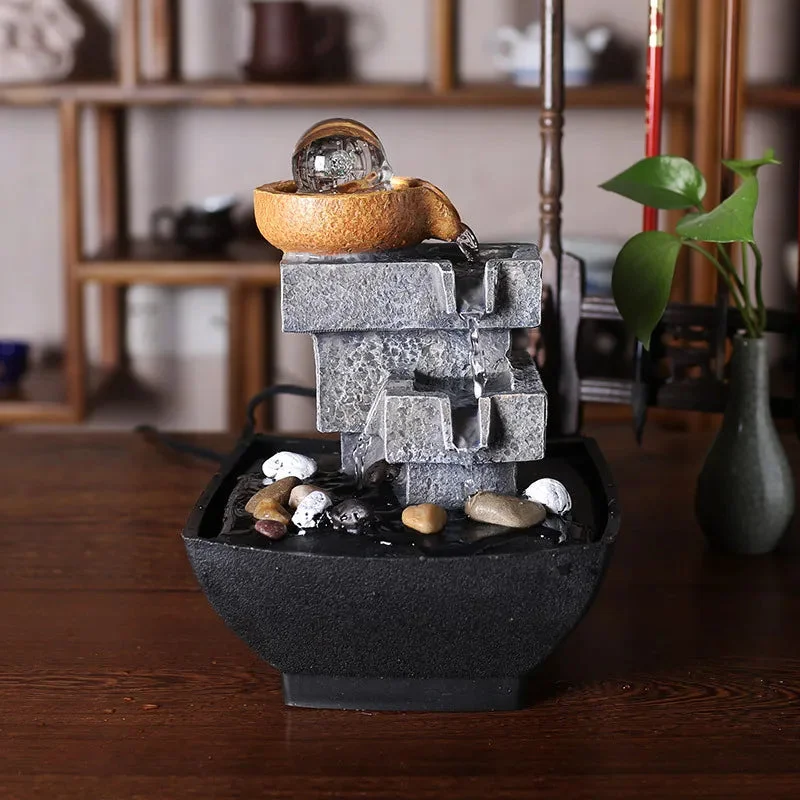 Ambiance relaxante avec la Fontaine Intérieure Zen Feng Shui