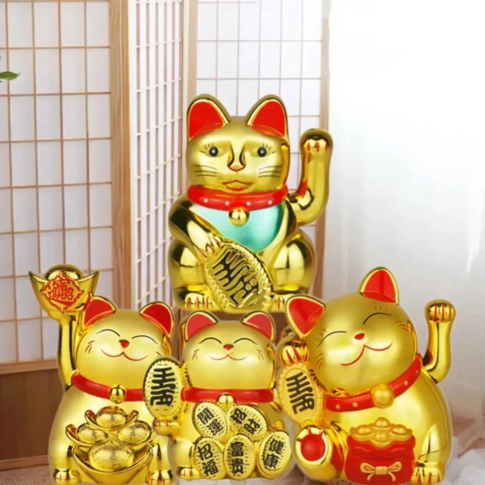 Décoration avec le Chat Maneki Neko Doré