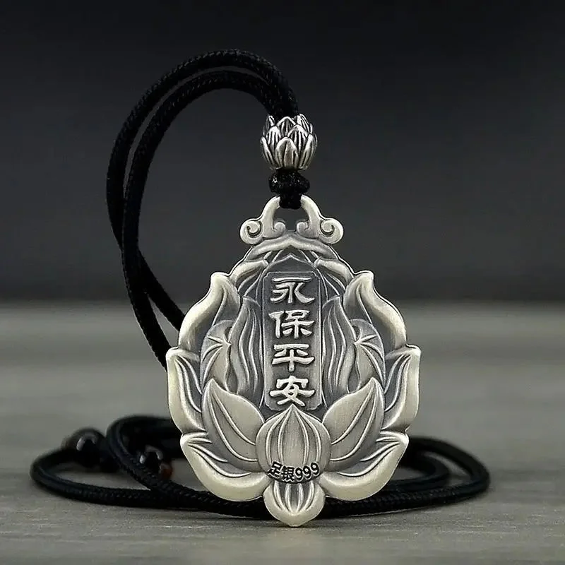 Pendentif Amulette Bouddhiste en Argent – Image 6