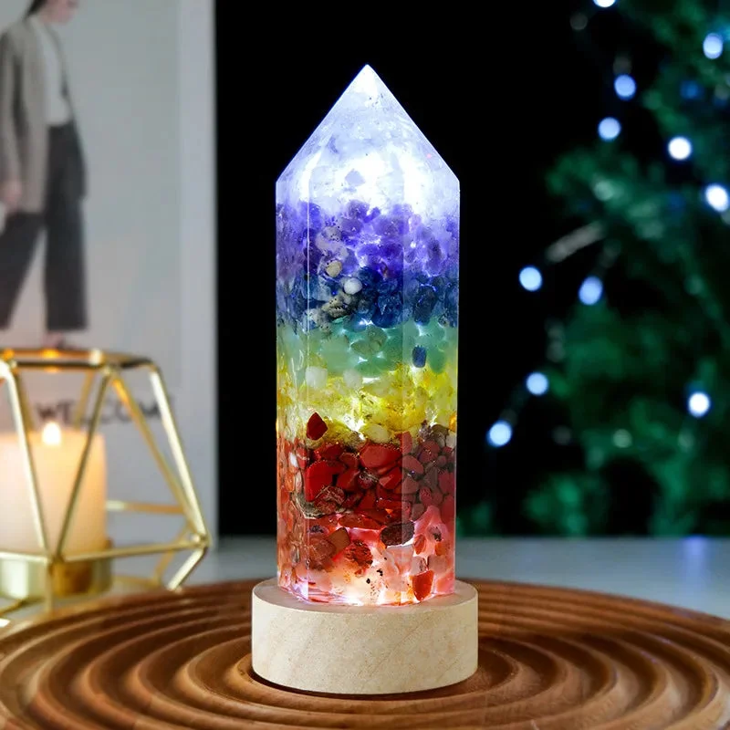Lampe 7 Chakra en Orgonite