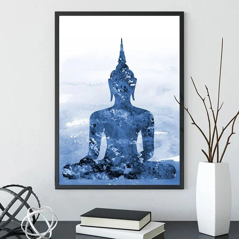 Tableau Bouddha Bleu