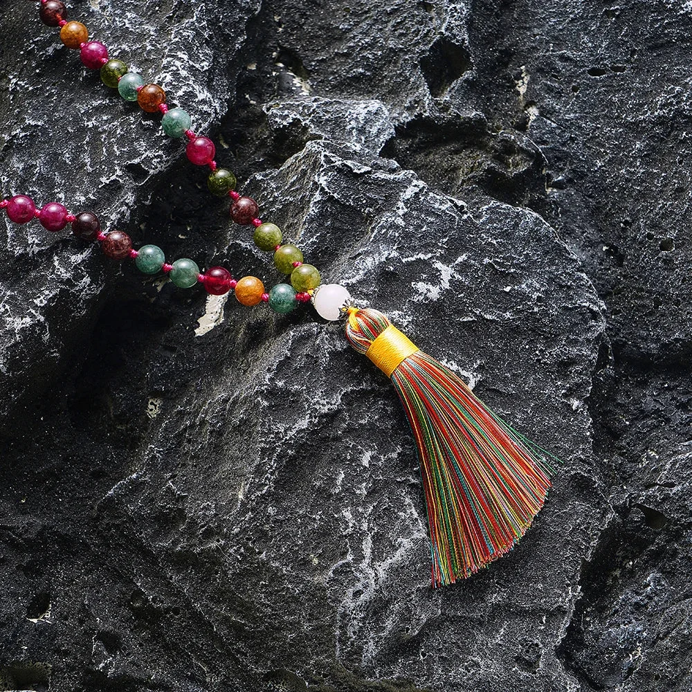 Mala Tibétain en Pierres Naturelles