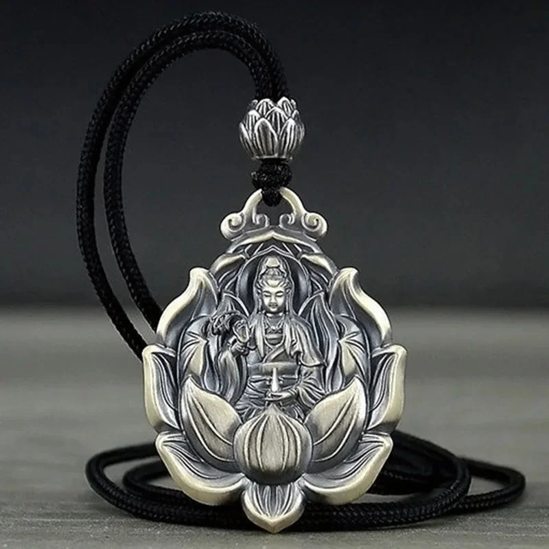 Pendentif Amulette Bouddhiste en Argent – Image 5