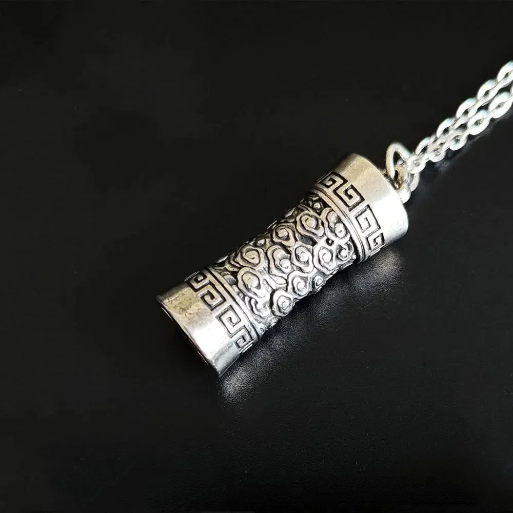 Pendentif Bouddhiste Om Cylindrique