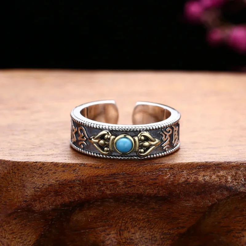 Détails de la Bague Tibétaine