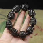 Bracelet Tête de Bouddha en Bois