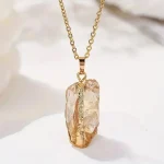 Collier Pierre Naturelle en Citrine