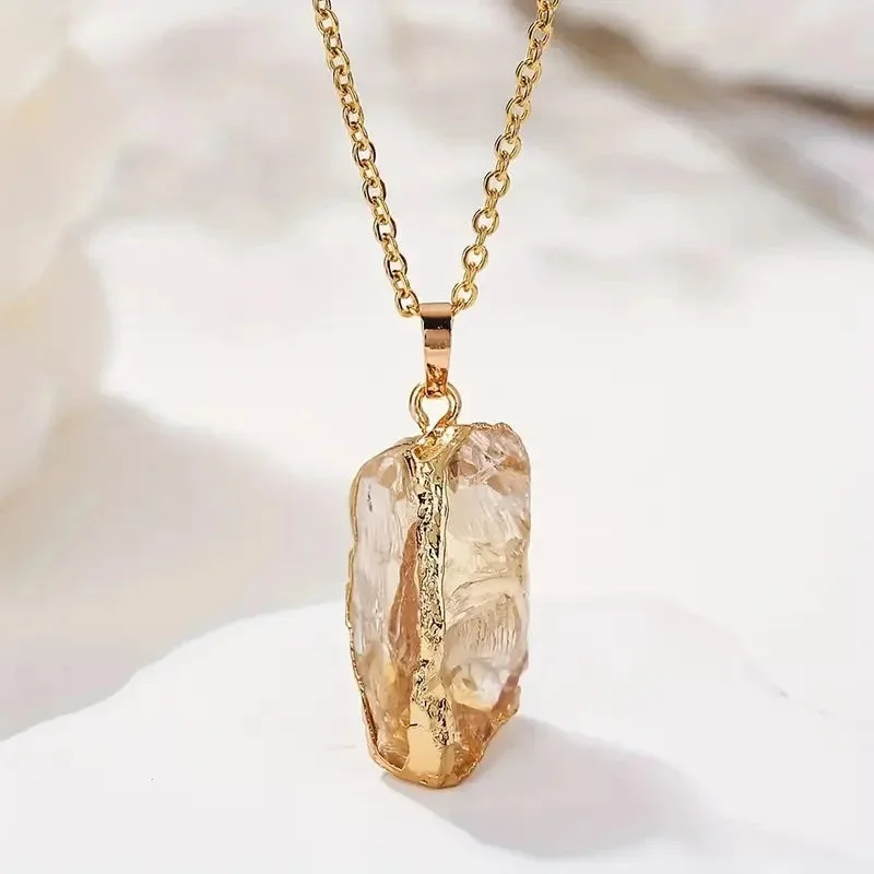 Collier Pierre Naturelle en Citrine