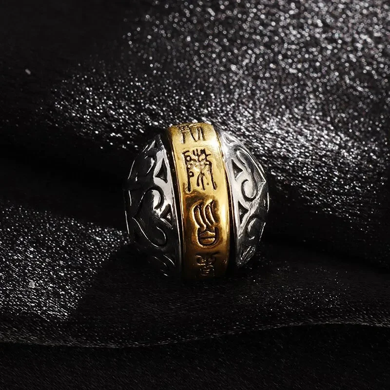 Pendentif Bouddhiste Om Rotatif - Détails