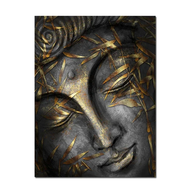Tableau Bouddha Noir et Blanc en Décoration