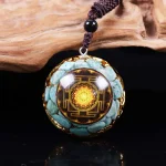 Pendentif Orgonite Pierre Bleu