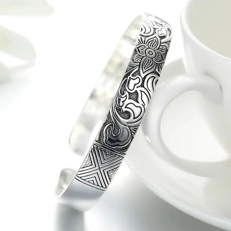 Bracelet Fleur de Lotus argent