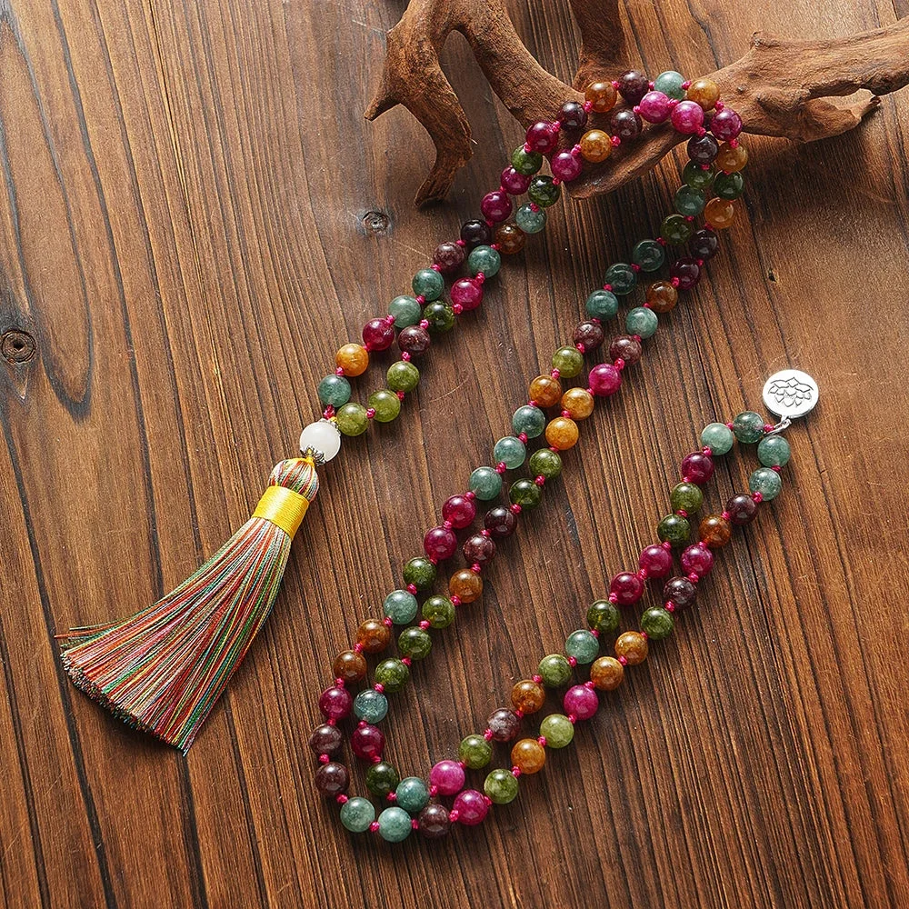 Mala Tibétain Pierres Précieuses