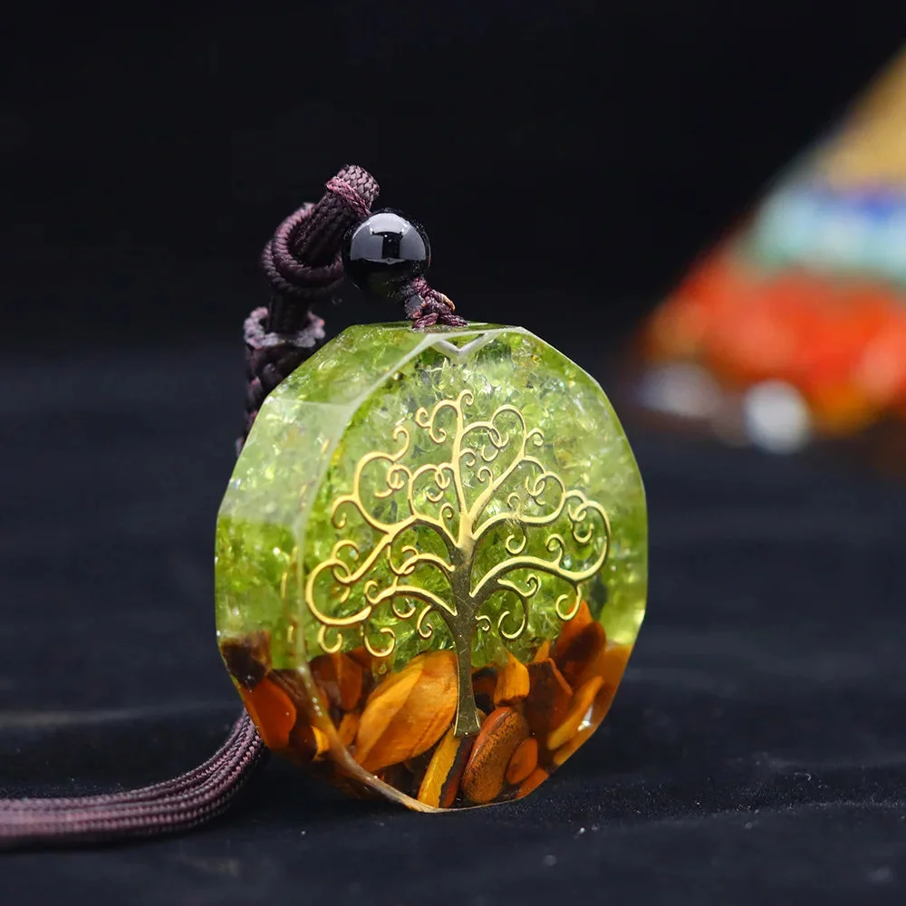 Détails du Pendentif Orgonite Oeil de Tigre